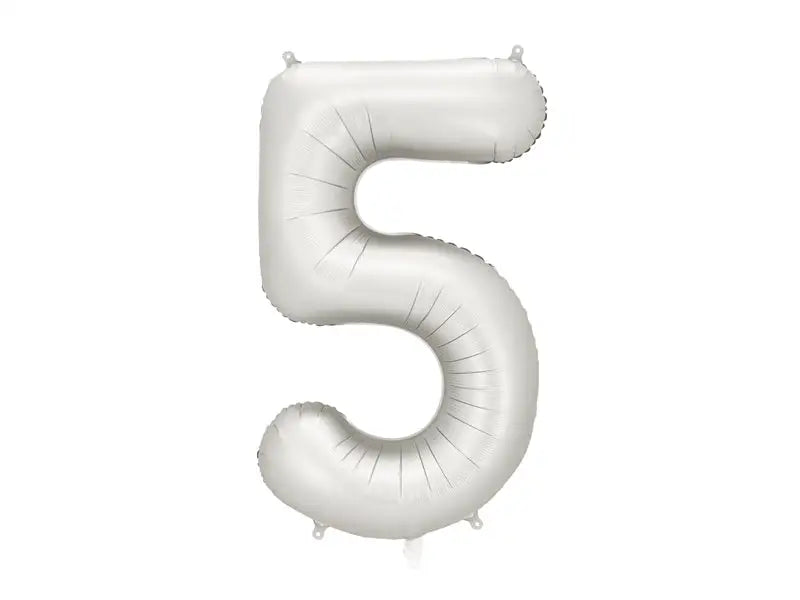 Foil balloon number ’’5’’ 86 cm silver
