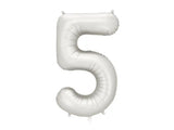 Foil balloon number ’’5’’ 86 cm silver