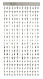 Folie Fransdörr Stjärnor Silverfärgad - 2x1 m - Folie fransdörr
