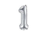 Folieballong Nummer 1 silver
