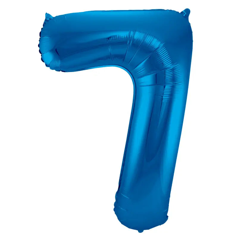 Folieballong Siffra 7 - Blå - 86 cm - Folieballong