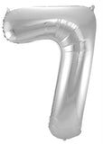 Folieballong Siffra 7 - Silver- 86 cm - Folieballong