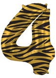 Folieballong siffror 4 tiger chic - 86 cm