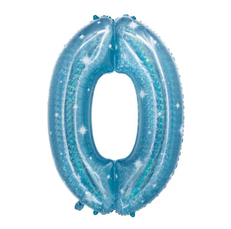Folieballong Siffror Galactic Aqua - 101 cm - Folieballong
