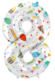 Folieballong Siffror Joyful Party - 86 cm - 8 - Folieballong