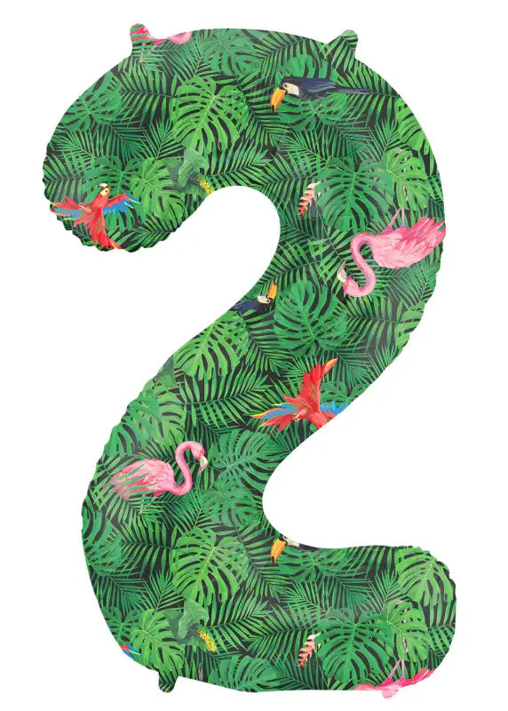 Folieballong Siffror Jungle Vibe - 86 cm - 2 - Folieballong