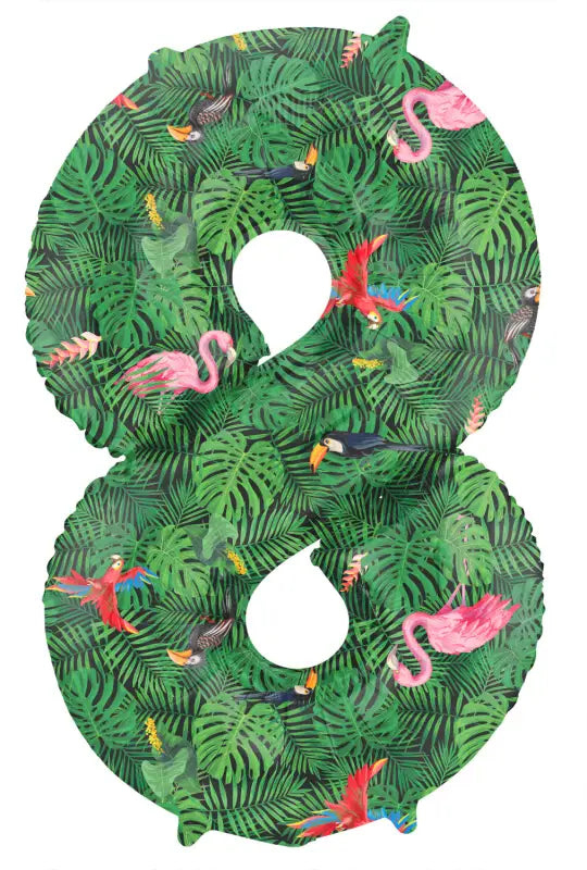 Folieballong Siffror Jungle Vibe - 86 cm - 8 - Folieballong