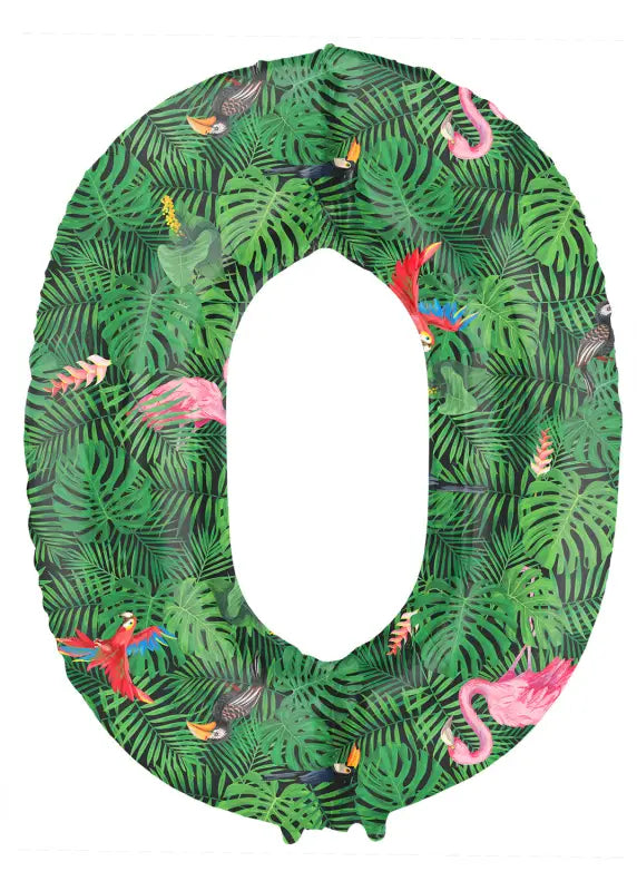 Folieballong Siffror Jungle Vibe - 86 cm - Folieballong