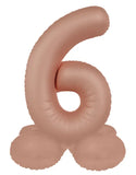 Folieballong Stående Siffra 6 - Vintage Rosa - Ultra Matt - 72 cm - Folieballong