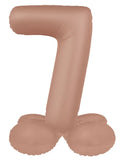 Folieballong Stående Siffra 7 - Vintage Rosa - Ultra Matt - 41 cm - Folieballong