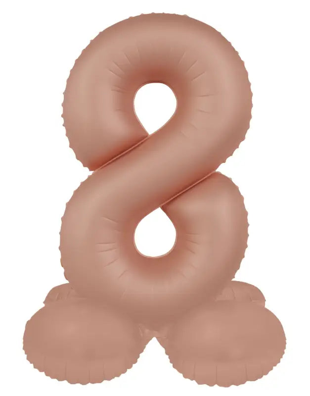 Folieballong Stående Siffra 8 - Vintage Rosa - Ultra Matt - 72 cm - Folieballong