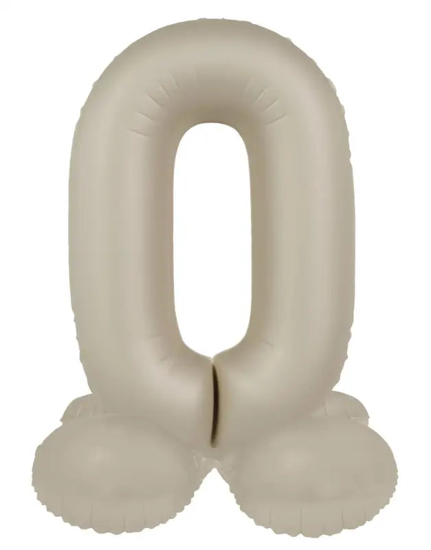 Folieballong Stående Siffra - Creamy Latte - Ultra Matt - 41 cm - Folieballong