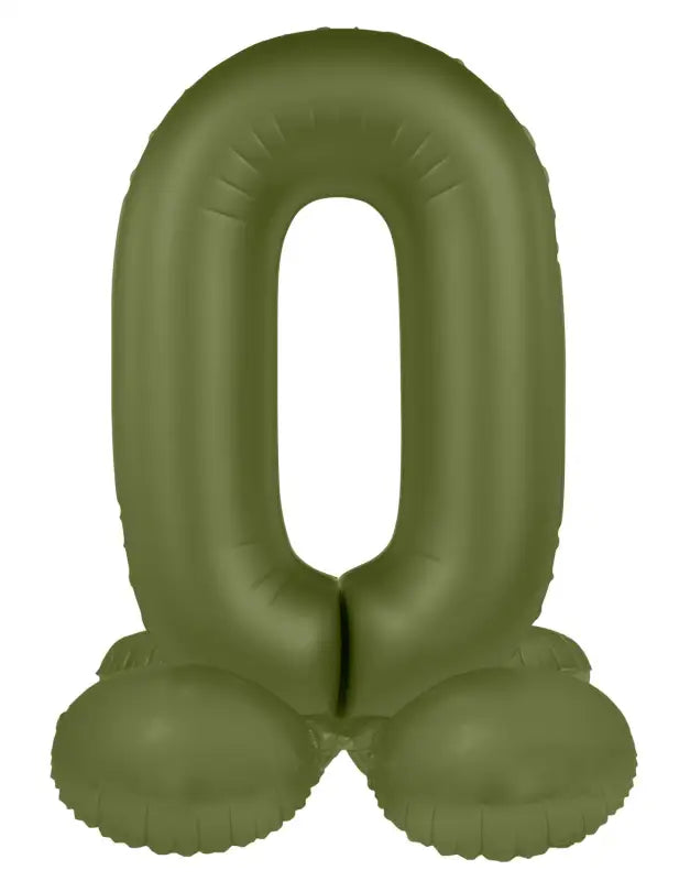Folieballong Stående Siffra - Olive Green - Ultra Matt - 72 cm - Folieballong
