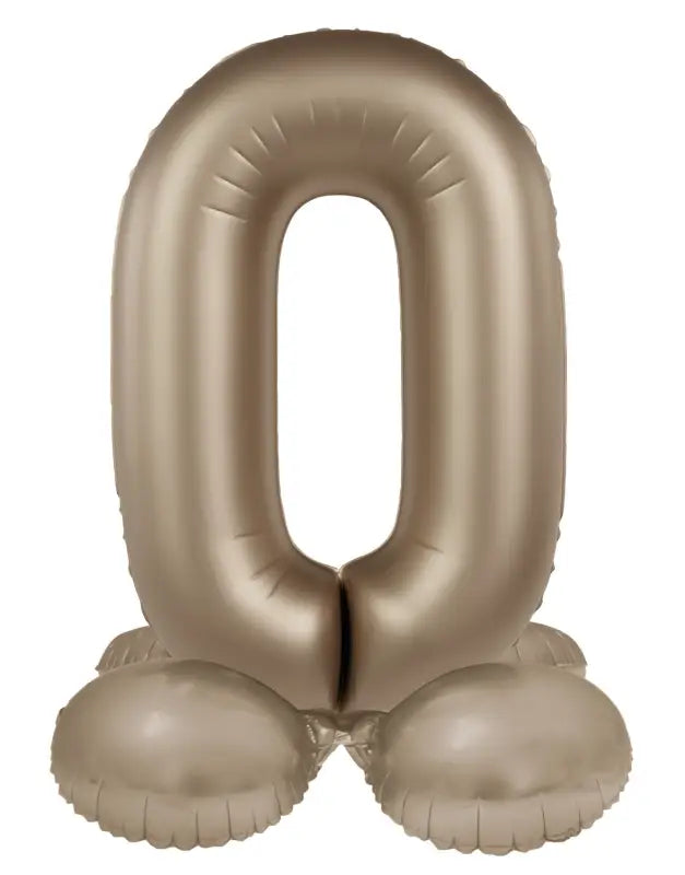 Folieballong Stående Siffra - Starlight Guld - Satin Gloss - 41 cm - Folieballong