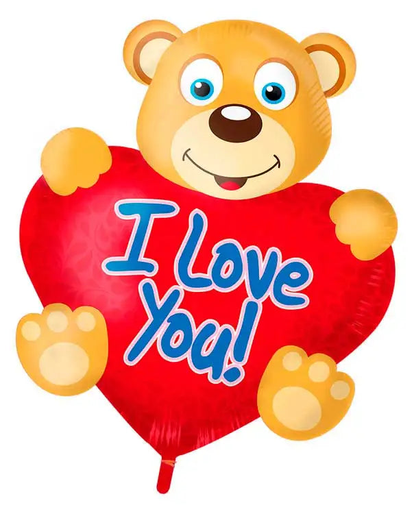 Folieballongbjörn ’Jag älskar dig!’ - 57x80 cm - Folieballong