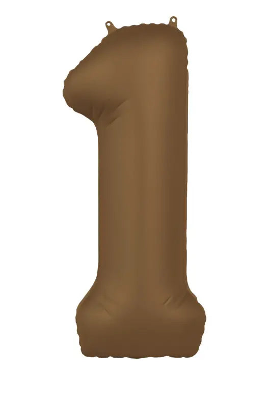 Foliebalong Siffra 1 - Choklad Brun - Ultra Matt - 86 cm - Folieballong