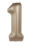 Foliebalong Siffra 1 - Starlight Guld - Satin Gloss - 86 cm - Folieballong