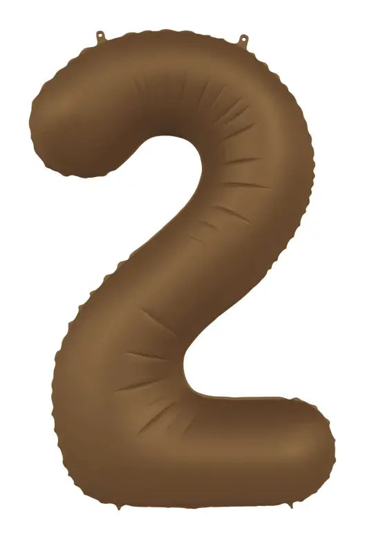 Foliebalong Siffra 2 - Choklad Brun - Ultra Matt - 86 cm - Folieballong