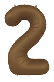 Foliebalong Siffra 2 - Choklad Brun - Ultra Matt - 86 cm - Folieballong