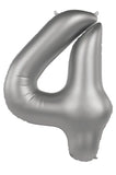 Foliebalong Siffra 4 - Moonlight Silver - Satin Gloss - 86 cm - Folieballong