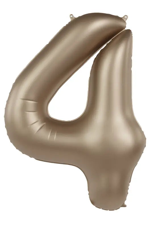 Foliebalong Siffra 4 - Starlight Guld - Satin Gloss - 86 cm - Folieballong