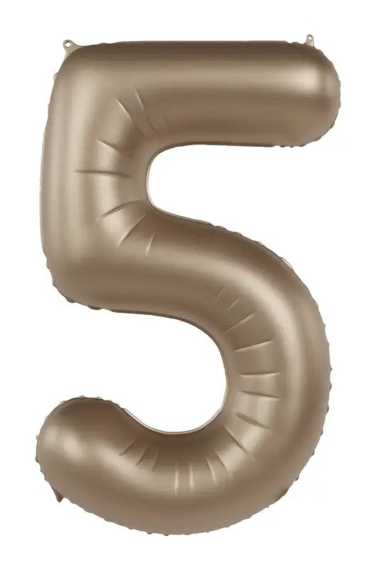 Foliebalong Siffra 5 - Starlight Guld - Satin Gloss - 86 cm - Folieballong