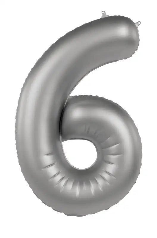 Foliebalong Siffra 6 - Moonlight Silver - Satin Gloss - 86 cm - Folieballong