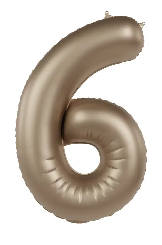Foliebalong Siffra 6 - Starlight Guld - Satin Gloss - 86 cm - Folieballong