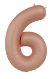 Foliebalong Siffra 6 - Vintage Rosa - Ultra Matt - 86 cm - Folieballong