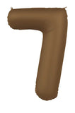 Foliebalong Siffra 7 - Choklad Brun - Ultra Matt - 86 cm - Folieballong