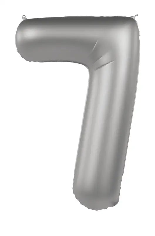 Foliebalong Siffra 7 - Moonlight Silver - Satin Gloss - 86 cm - Folieballong