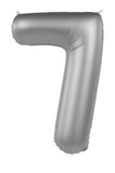 Foliebalong Siffra 7 - Moonlight Silver - Satin Gloss - 86 cm - Folieballong