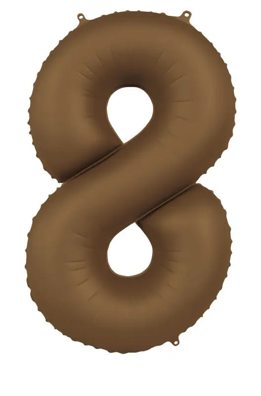 Foliebalong Siffra 8 - Choklad Brun - Ultra Matt - 86 cm - Folieballong