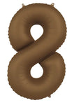 Foliebalong Siffra 8 - Choklad Brun - Ultra Matt - 86 cm - Folieballong