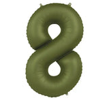 Foliebalong Siffra 8 - Olive Green - Ultra Matt - 86 cm - Folieballong