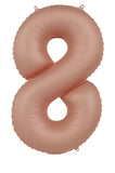 Foliebalong Siffra 8 - Vintage Rosa - Ultra Matt - 86 cm - Folieballong