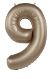 Foliebalong Siffra 9 - Starlight Guld - Satin Gloss - 86 cm - Folieballong