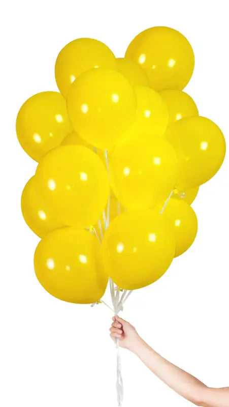 Gula ballonger med band 23 cm - 30 stycken - Ballong