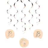 Hängande dekoration elegant frodig rodnad 18 år - 5 stycken