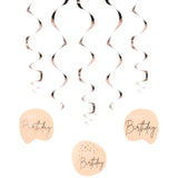 Hängande dekoration elegant frodig rodnad - 5 stycken