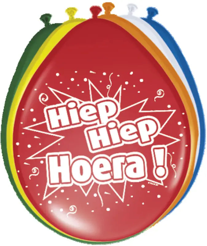 Hip hurra födelsedagsballonger - 8 stycken