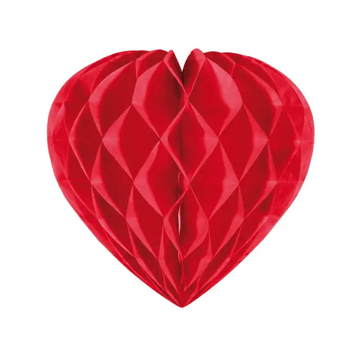 Honeycomb Heart Red - 30cm - Honeycombs