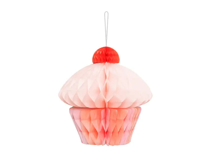 Honeycomb paper decoration cupcake 20 cm mix