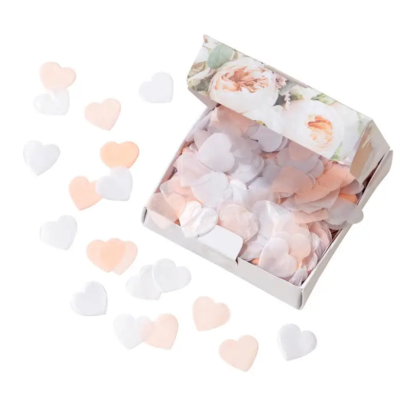Konfetti hjärtan pastell