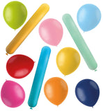 Latexballonger - form - stripetastic - blandad - 25 stycken