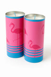 Ljus med flamingo design – 2 pack färgglada dekorationsljus