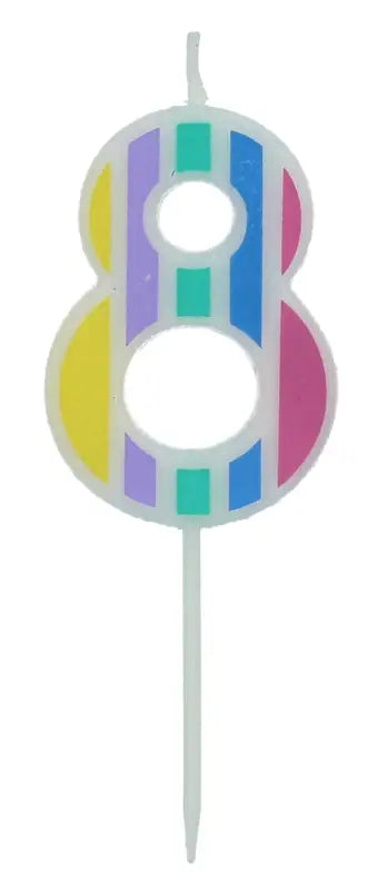 Ljus Pastell Siffra 8 Flerfärgad - Ljus