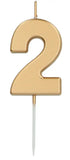 Ljus Siffra 2 Guldfärgad - 5 cm - Ljus