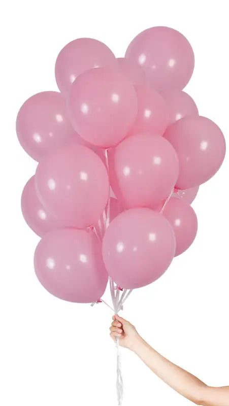 Ljusrosa ballonger med band 23 cm - 30 stycken - Ballong