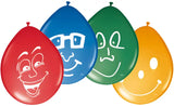 Lyckliga ansikten ballonger - 8 stycken - Latexballonger